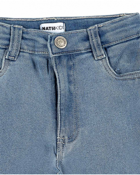 Blue denim shorts for boy Skating World collection