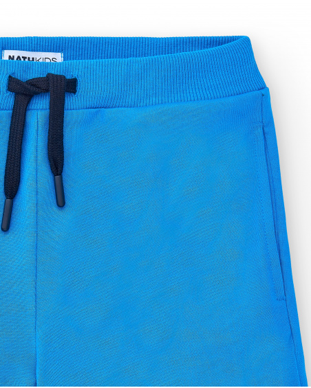 Blue black knit bermuda shorts for boy Basics Boy collection