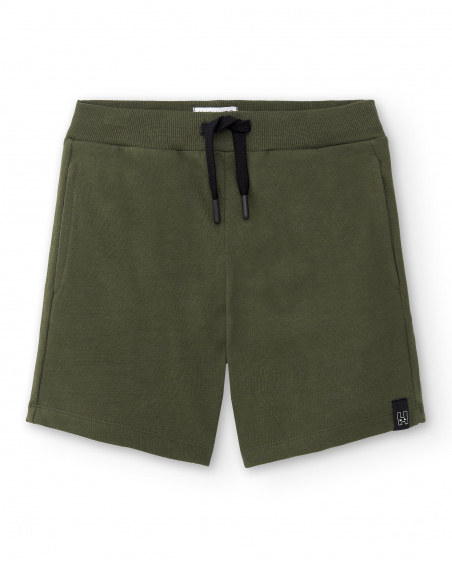 Khaki knit shorts for boy Basics Boy collection
