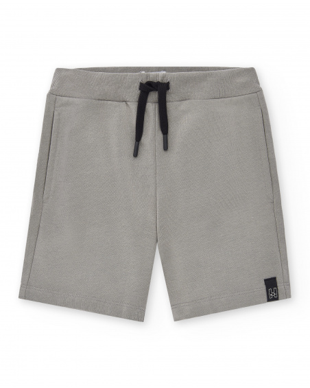 Gray knit bermuda shorts for boy Basics Boy collection