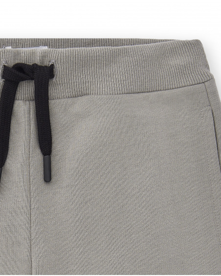 Gray knit bermuda shorts for boy Basics Boy collection