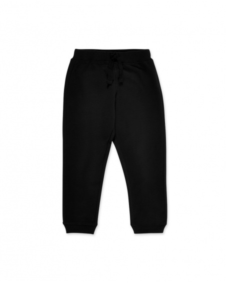 Black knit pants for boy Tenerife Surf collection