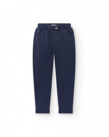 Navy knit pants for boy Game Mode collection