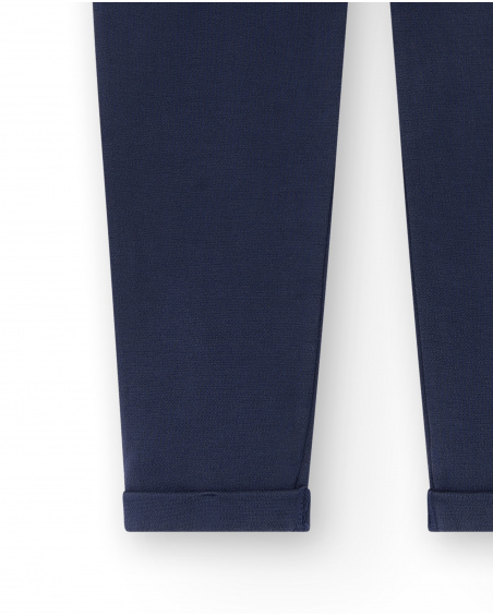 Navy knit pants for boy Game Mode collection