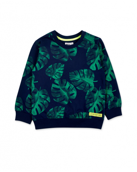 Navy knit sweatshirt for boy Supernatural collection
