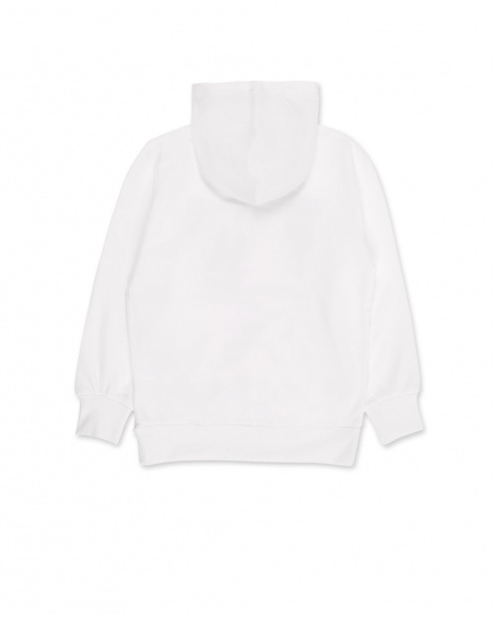White knit sweatshirt for boy Urban Attitude collection