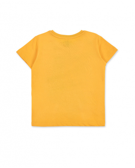 Yellow knit t-shirt for boy My Plan To Escape collection