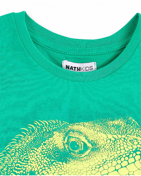Green knit t-shirt for boy Supernatural collection