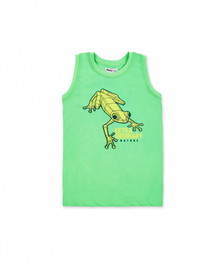 Green knit tank top for boy Supernatural collection