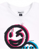 Camiseta punto blanco emojis niño Urban Attitude