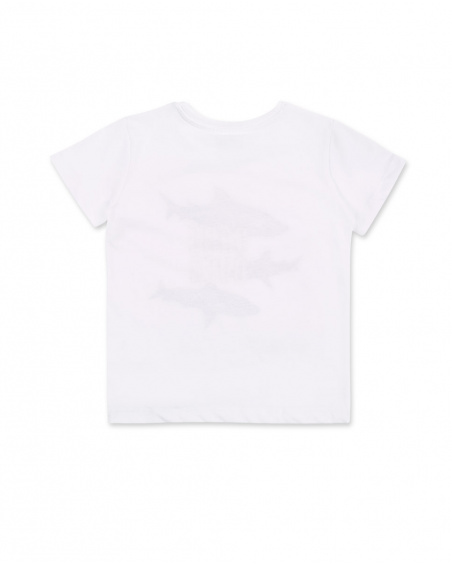 Camiseta punto blanco niño Game Mode