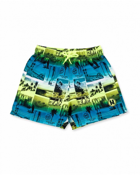 Blue Bermuda shorts for boy Tenerife Surf collection