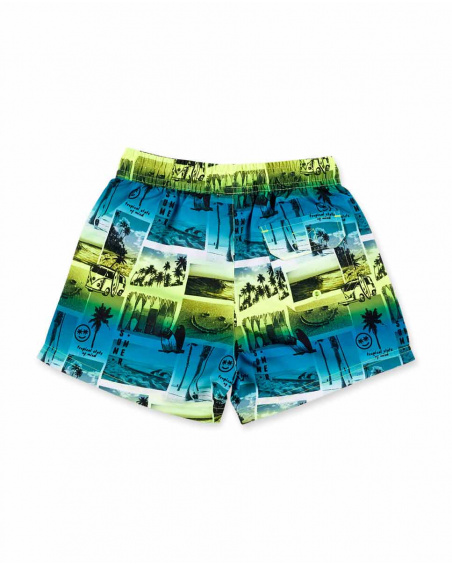 Blue Bermuda shorts for boy Tenerife Surf collection
