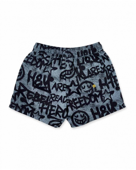 Gray Bermuda shorts for boy Urban Attitude collection