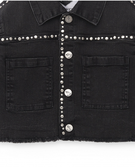 Cazadora denim negro niña Ultimate City Chic