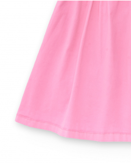 Pink flat dress for girl Neon Jungle collection