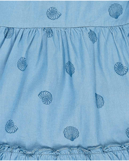 Indigo blue knit dress for girl Island Life collection