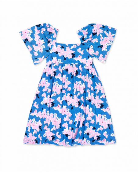 Blue knitted dress for girl Carnet De Voyage collection