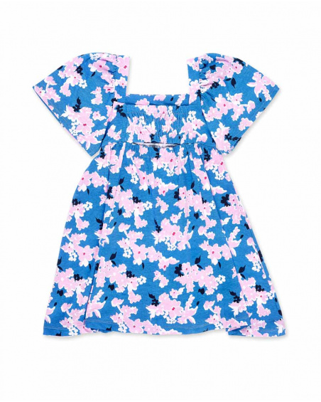 Blue knitted dress for girl Carnet De Voyage collection