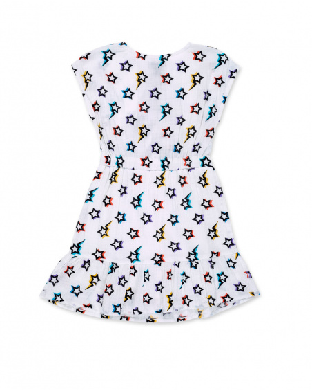 Vestido punto blanco niña Summer Vibes