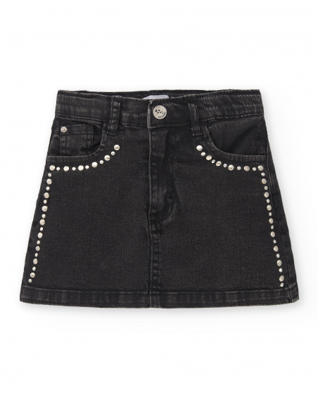 Falda denim negro niña Ultimate City Chic