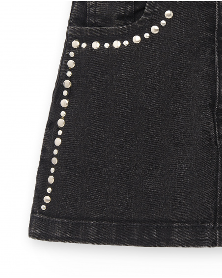 Black denim skirt for girl Ultimate City Chic collection