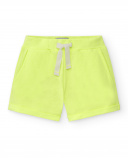 Short punto verde lima niña Basics