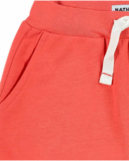 Orange knit shorts for girl Basics Girl collection