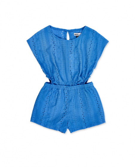 Blue knitted jumpsuit for girl Carnet De Voyage collection