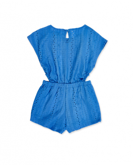 Blue knitted jumpsuit for girl Carnet De Voyage collection