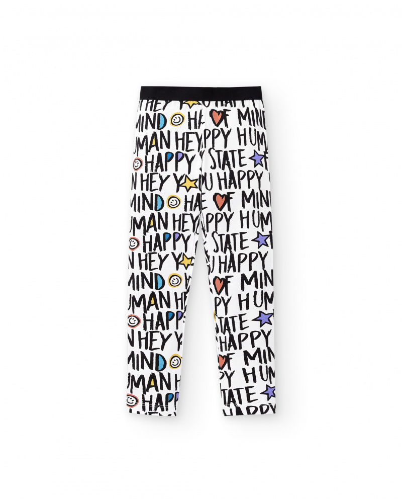 Legging punto blanco niña Summer Vibes