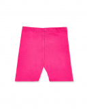Legging ciclista punto fucsia niña Basics