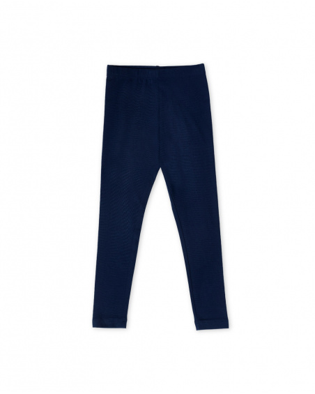 Legging punto navy niña Basics