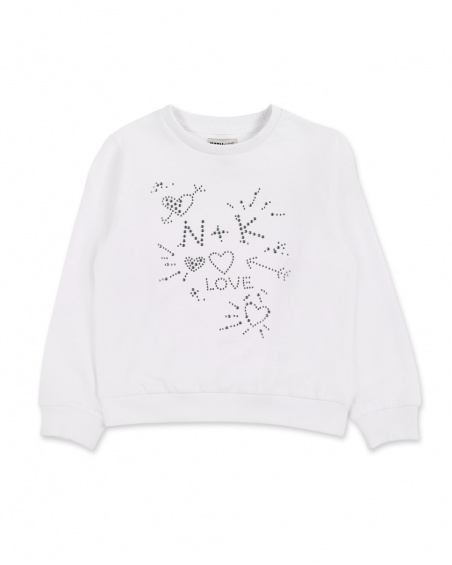 White knitted sweatshirt for girl Ultimate City Chic collection