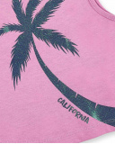Camiseta tirantes punto rosa niña Californian Chill