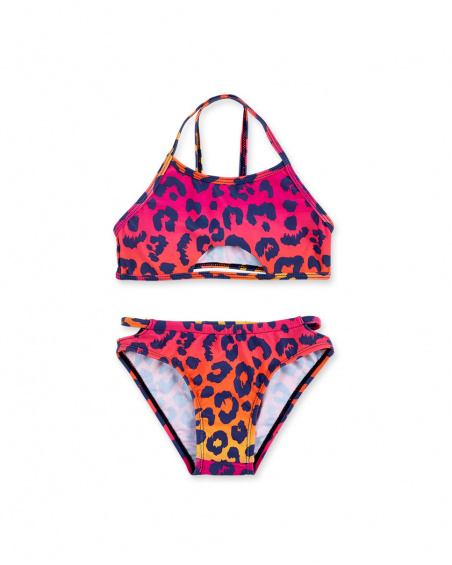 Orange fuchsia bikini for girl Sunday Brunch collection