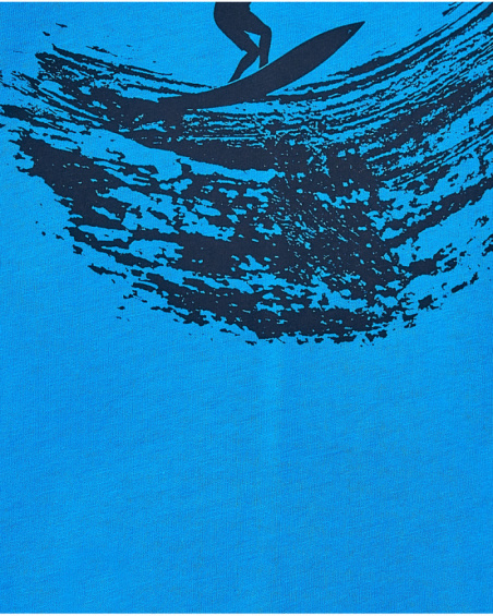 Camiseta manga corta para niño en azul colección Tenerife Surf