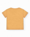 Camiseta de niña en amarillo con diseño floral Music is Life