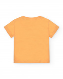 Camiseta de niña en amarillo con diseño floral Music is Life colección Music Up