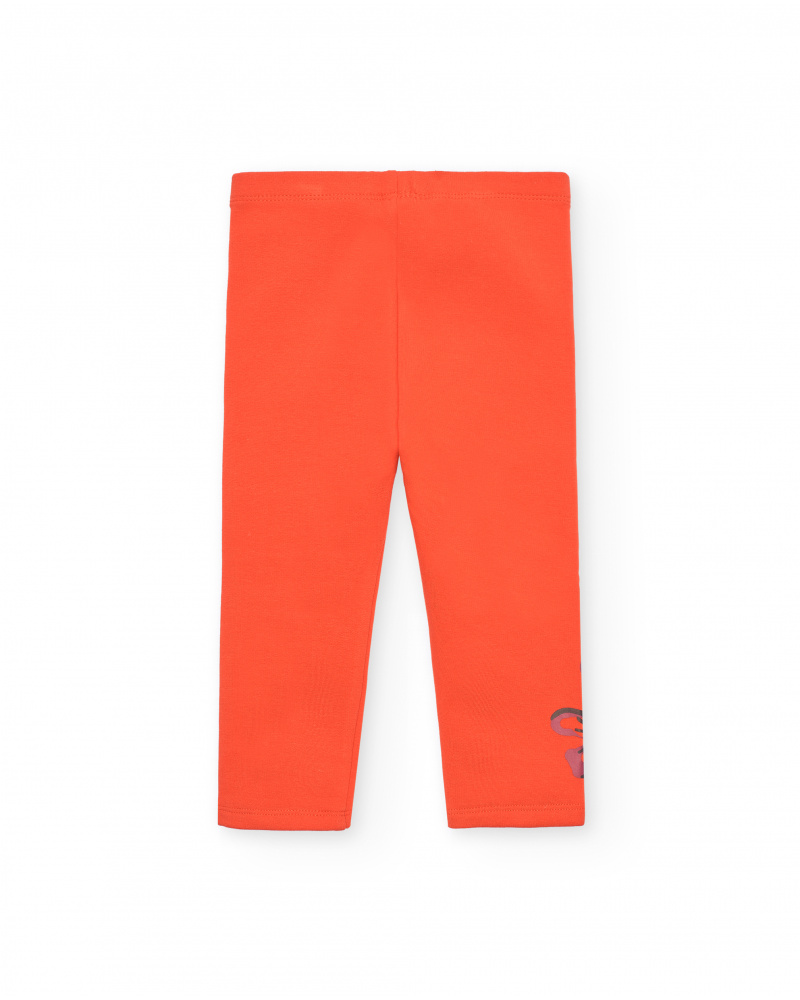 Orange kids leggings shop