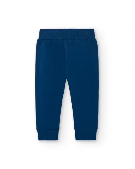 Navy blue drawstring trousers for boys from the Freezy collection