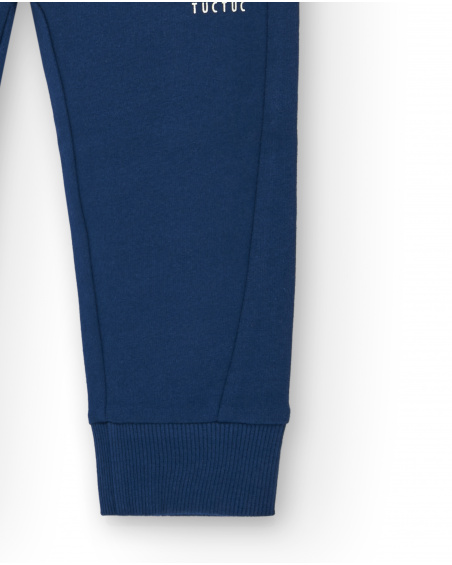 Navy blue drawstring trousers for boys from the Freezy collection