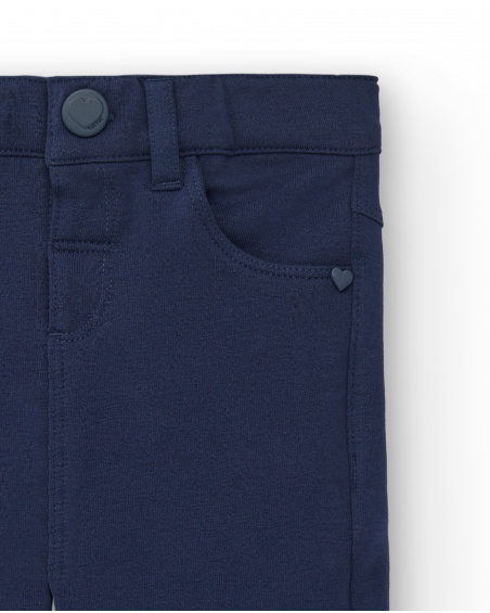Boys' basic navy blue trousers from the Big Brains collection