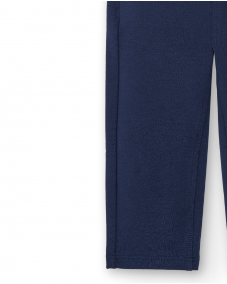 Boys' basic navy blue trousers from the Big Brains collection