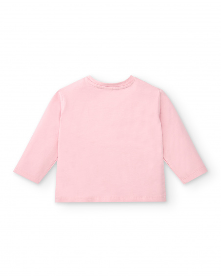 Pink girl's t-shirt with star design from the Amazing collection