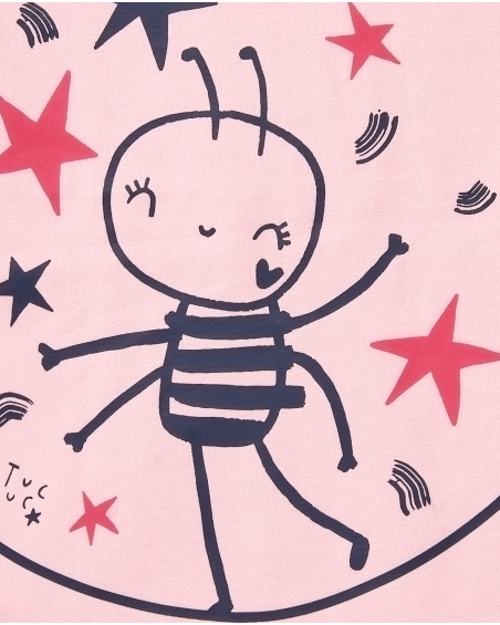 Pink girl's t-shirt with star design from the Amazing collection
