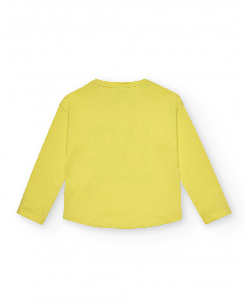Camiseta amarilla niña manga larga outlet