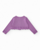 Lilac jacket for girls with buttons and details