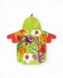 Poncho towel for girls with fruit print and hood with ears Poncho towel for girls with fruit print and hood with ears