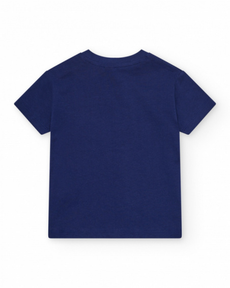 Blue T-shirt for boys with the phrase "Having a Great Time"